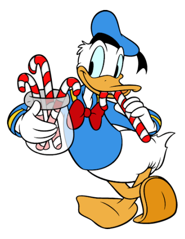 Christmas Candy Canes Donald Duck