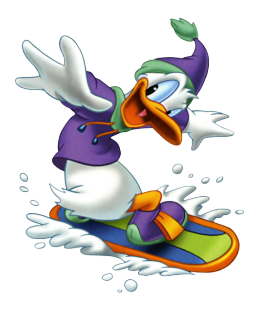 Donald Duck Snowboarding 1