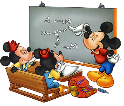 Mickey School blackboard